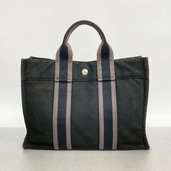 Hermes Fourre-Tout PM Canvas Tote Bag, Black, for Men and Women - Picture 11 of 11